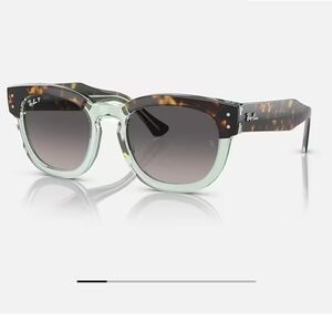 Ray-Ban mega Hawkeye NWT. Polarized. Polished Havana on transparent green